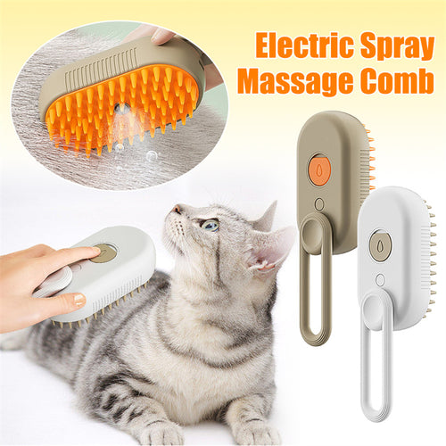 VIROLY Cat & Dog Steam Brush 3 In 1 Electric Spray